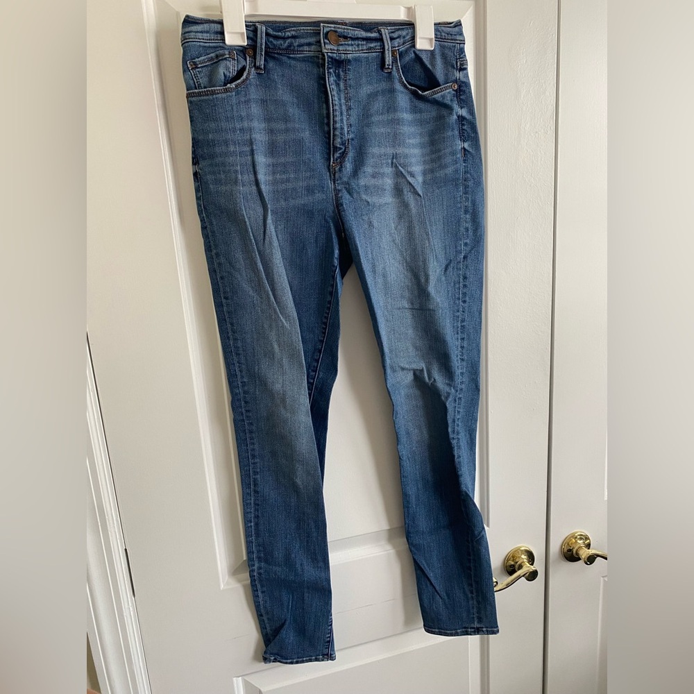 LOFT Blue Straight Leg Jeans with Stretch